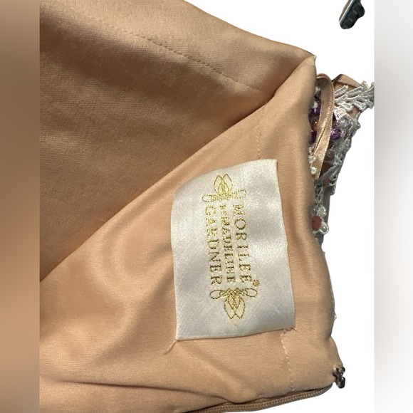 Morilee Madeline Gardner Lace Sequin Detailed Long Maxi ~ Size 2 - Picture 3 of 8